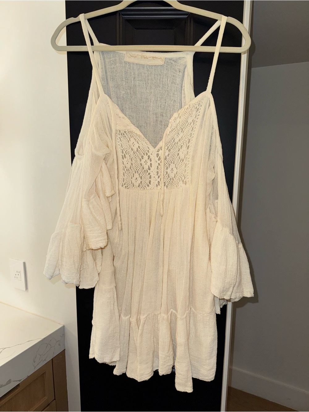 Jen's Pirate Booty Cream Lightweight Crochet Dress - Picture 3 of 7